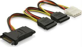 sata power 4 pin - DELTACO Y Power Adapter for 15 pin SATA power & Molex 4 pin power, 3xSATA, 1xMolex, 15cmCharacterist - 2 nuotrauka