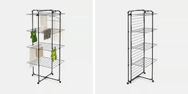 skalbiniu drabuziu dziovykle - Brabantia HangOn Tower 30 m Juodas (Matt Black) - 3 nuotrauka