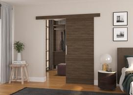 Stumdomos durys nišai ADRK Furniture Daan 86, rudos (Brown)