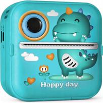 momentinis fotoaparatas vaikams - Wozinsky WDT-04 Thermal Printer Camera for Kids Green (Žalias) - 1 nuotrauka