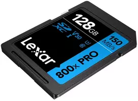 atminties kortele v30 - Lexar Professional 800x PRO 128GB SDXC UHS-I - 4 nuotrauka