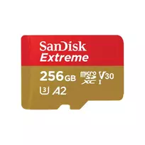 sandisk extreme v30 a2 uhs i u3 - Atminties kortelė SanDisk Extreme 256 GB Micro SDXC 190MB/s UHS-I Class 10 - 2 nuotrauka