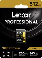 atminties korteles 512 gb - Lexar memory card SDXC 512GB Professional 1800x UHS-II U3 V60 - 3 nuotrauka