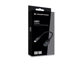 otg adapter - Adapteris USB Conceptronic CONCEPTRONIC Adapteris USB-C -> USB-A 3.0 OTG 10Gb/s juodas - 5 nuotrauka