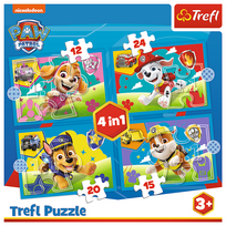 patruliai - Trefl Dėlionė 4in1 Šuniukai-patruliai (Paw Patrol) 71 vnt. - 6 nuotrauka