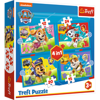 patruliai - Trefl Dėlionė 4in1 Šuniukai-patruliai (Paw Patrol) 71 vnt. - 7 nuotrauka