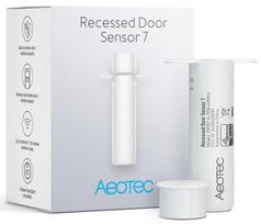 duru jutiklis - Aeotec Recessed Door Sensor 7, Z-Wave Plus V2, Baltas (White) - 1 nuotrauka