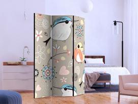 Fototapetas Artgeist Natural Pattern With Birds Paraventtc0658, 172 cm x 135 cm