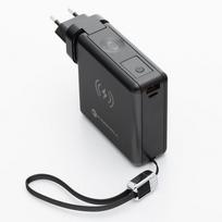 power bank 45w - Forcell F-Energy 6in1, 15000mAh, 45W, belaidis įkrovimas 15W, juodas (black) - 5 nuotrauka