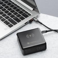 power bank 45w - Forcell F-Energy 6in1, 15000mAh, 45W, belaidis įkrovimas 15W, juodas (black) - 12 nuotrauka