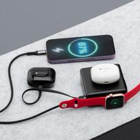 power bank 45w - Forcell F-Energy 6in1, 15000mAh, 45W, belaidis įkrovimas 15W, juodas (black) - 13 nuotrauka