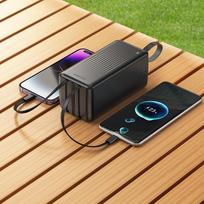 lightning usb - Borofone BJ79C Clever 50000mAh Juodas (Black) - 4 nuotrauka