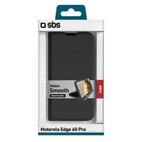 motorola deklas - SBS Wallet Smooth dėklas Motorola Edge 60 Pro Juodas (Black) - 2 nuotrauka