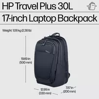 kuprine 30l - HP Travel Plus 30L 17-inch Laptop Backpack - 7 nuotrauka