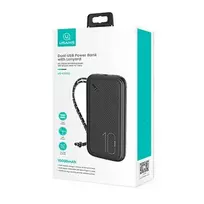 usb c fast charge - Usams PB56 / US-CD150, 10000mAh, juodas (black) - 6 nuotrauka