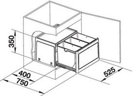 siuksliadeze rusiavimui - Atliekų rūšiavimo sistema BLANCO SELECT BOTTON PRO 60/3 manuell 517469 - 7 nuotrauka