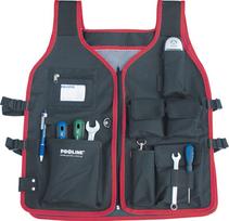 PROLINE Darbinė liemenė 8 kišenės Juoda (Black)/Raudona (Red)