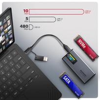nvme enclosure usb 3 - AXAGON EEM2-SD2 SSD korpusas Pilka (Grey) - 3 nuotrauka