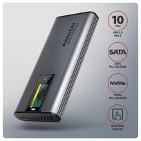 nvme enclosure usb 3 - AXAGON EEM2-SD2 SSD korpusas Pilka (Grey) - 7 nuotrauka