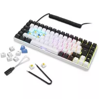 mechanine klaviatura geltoni - Sharkoon SKILLER SGK50 S3 Gateron Geltona, Balta (White) - 2 nuotrauka