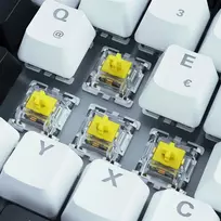 mechanine klaviatura geltoni - Sharkoon SKILLER SGK50 S3 Gateron Geltona, Balta (White) - 7 nuotrauka