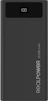power bank 20000mah - RealPower PB-20k PD, 20000mAh, juodas (black) - 2 nuotrauka