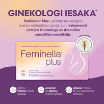 eurovaistine - FEMINELLA PLUS, makšties ovulės, N10 - 2 nuotrauka