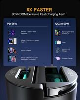 usb c 65w ikroviklis - Joyroom JR-CCN18 65W USB-A/USB-C automobilinis įkroviklis Juodas (Black) - 4 nuotrauka