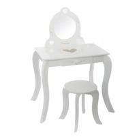taburetes ir - Atmosphera Vaikiškas kosmetinis staliukas su kėdute, baltas (White) - 2 nuotrauka