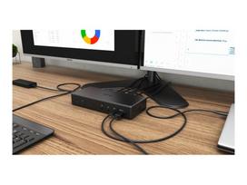 usb c usb c dp - I-TEC USB-C Quattro Ekrano prijungimo stotis 2xDP 2xHDMI 85W (Juoda) - 4 nuotrauka