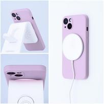 iphone 14 silikoninis deklas - Riff "Magsafe Silicone Case iPhone 14 Pro" Dark Purple - 8 nuotrauka