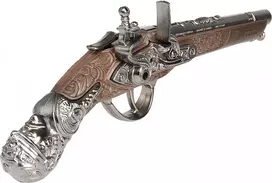 zaislini ginklai - Gonher Pulio Metalinis Piratų Pistoletas Ruda (Brown) - 3 nuotrauka