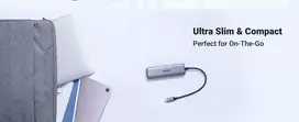 usb to c - Ugreen CM511 USB-C to HDMI 1.4 + 3xUSB-A + USB-C PD100W Pilkas (Gray) - 7 nuotrauka