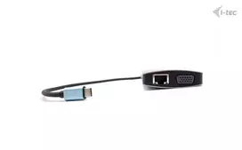 usb 100w laidas - i-tec USB-C Metal Nano Docking Station HDMI VGA LAN Audio Card Reader Power Delivery 100W C31NANODOCKVGAPD Sidabras (Silver) - 6 nuotrauka
