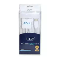 hdmi to vga hdmi adapter - Inca IVTH-01 HDMI į VGA adapteris Baltas (White) - 4 nuotrauka