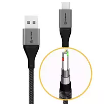 laidai 3a - Alogic USB Kabelis USB 2.0 to USB-A 3A/480Mbps 0.3m grau - 2 nuotrauka