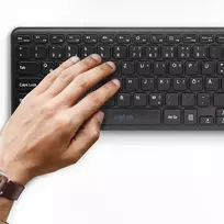 klaviatura touchpad - LogiLink Wireless Keyboard with Touchpad, Juodas (Black) - 7 nuotrauka