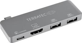 type 1 2 adapteris - Terratec Connect C4 USB-C Adapteris su PD, HDMI ir USB 3.0 Sidabras (Silver) - 2 nuotrauka