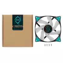 140mm ventiliatoriai - Iceberg IceGALE ARGB 140 mm Juoda (Black) Ventiliatorius - 4 nuotrauka