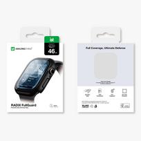 apple watch series 11 46mm - AmazingThing Radix Glass Screen Protector with Case for Apple Watch Series 11 46mm - Black - 2 nuotrauka