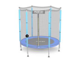 stulpas 4 m - Apatinis batuto stulpas su lauko tinklu 1,4 m, mėlynas, Neo-Sport - 2 nuotrauka