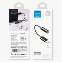 adapteris type c 3.5mm - Joyroom Type C to 3.5mm Jack USB Type-C, Jack 3.5, juoda - 2 nuotrauka