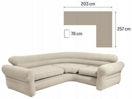 ciuziniai sofos - Intex pripučiama kampinė sofa, 257x203x76 cm 68575np - 3 nuotrauka