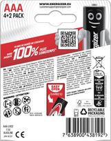 1200mah - Energizer Max Alkaline AAA CHP6 6 vnt. - 2 nuotrauka