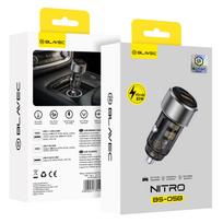 18w ikroviklis - Blavec BS-05B Nitro Automobilinis įkroviklis - USB-A/USB-C, 65W, juodas (Black) - 2 nuotrauka