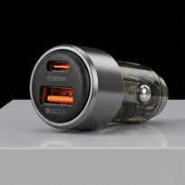 18w ikroviklis - Blavec BS-05B Nitro Automobilinis įkroviklis - USB-A/USB-C, 65W, juodas (Black) - 4 nuotrauka