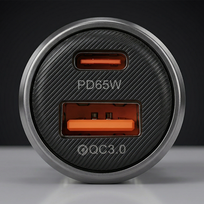 18w ikroviklis - Blavec BS-05B Nitro Automobilinis įkroviklis - USB-A/USB-C, 65W, juodas (Black) - 6 nuotrauka
