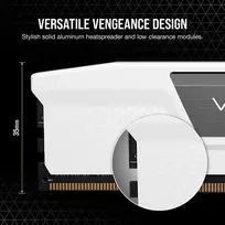 corsair ddr5 ram 32gb - Corsair Vengeance DDR5 32GB (2x16GB) 6000MHz CL36 Baltas (White) - 8 nuotrauka