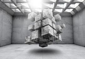 Fototapetas Artgeist Concrete Prison XLNEW011573, 175 cm x 175 cm