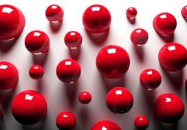 Fototapetas Artgeist Red Balls MFT1128, 105 cm x 105 cm